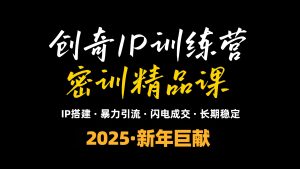 2025年“知识付费IP训练营”小白避坑年赚百万，暴力引流，闪电成交